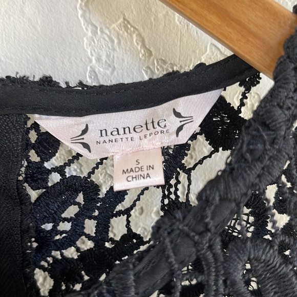 NWT Nanette Lepore Sleeveless Black Lace Top - Picture 6 of 9